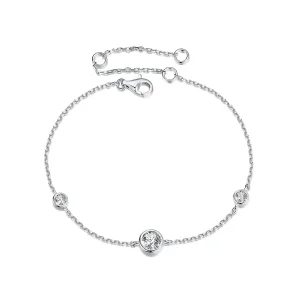 (immagine per) Bracciale in moissanite stellata stile PANDORA (con un certificato) - MSB018