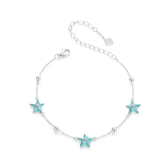(immagine per) Bracciale verde acqua stella marina stile PANDORA - SCB276