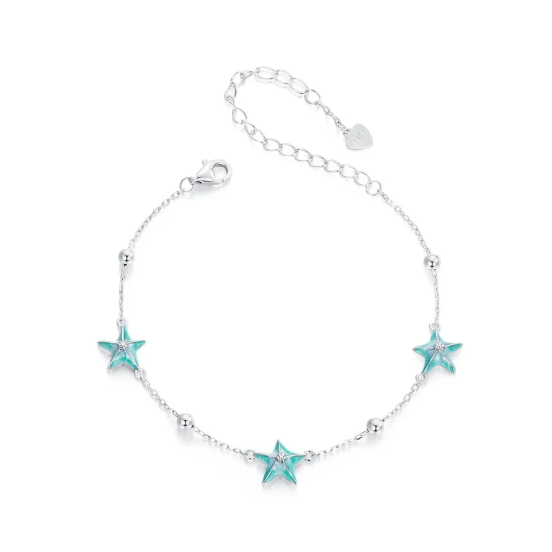 (immagine per) Bracciale verde acqua stella marina stile PANDORA - SCB276