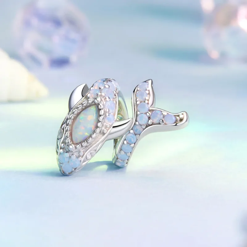 (immagine per) Ciondolo balena blu stile PANDORA - BSC1015 - Visualizza 2