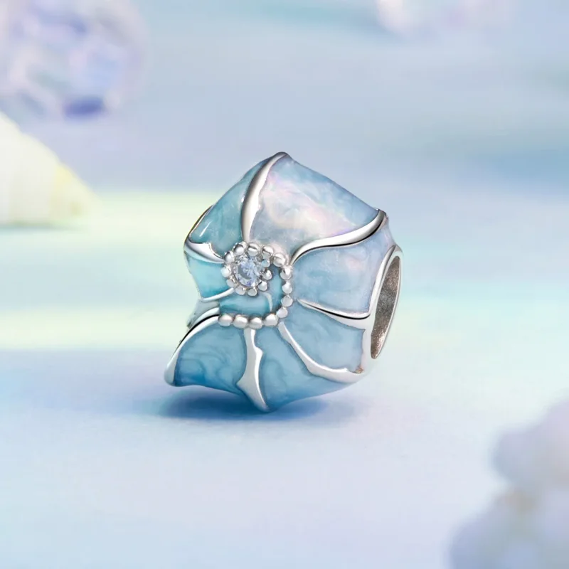 (immagine per) Ciondolo conchiglia blu stile PANDORA - BSC1018 - Visualizza 2