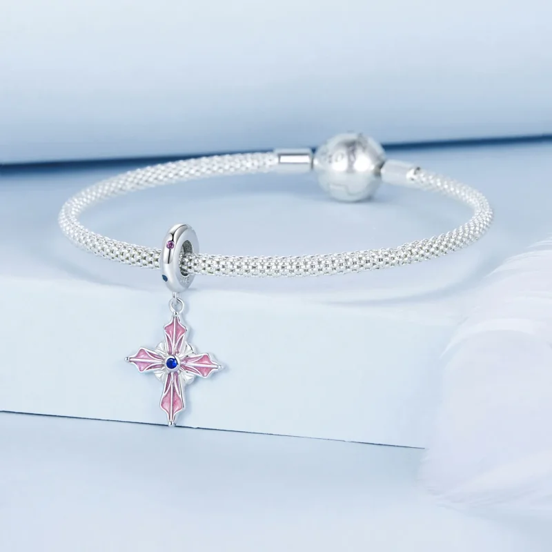 (immagine per) Ciondolo croce stile PANDORA - BSC1023 - Visualizza 3