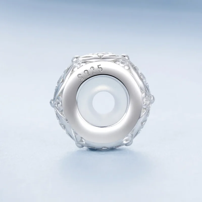(immagine per) Ciondolo distanziatore in silicone con motivo in rilievo stile PANDORA - BSC1011 - Visualizza 3