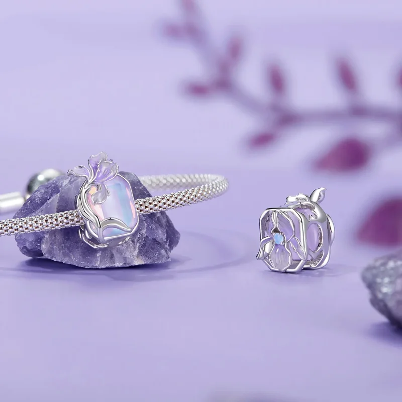 (immagine per) Ciondolo Iris di cristallo stile PANDORA - BSC1032 - Visualizza 4