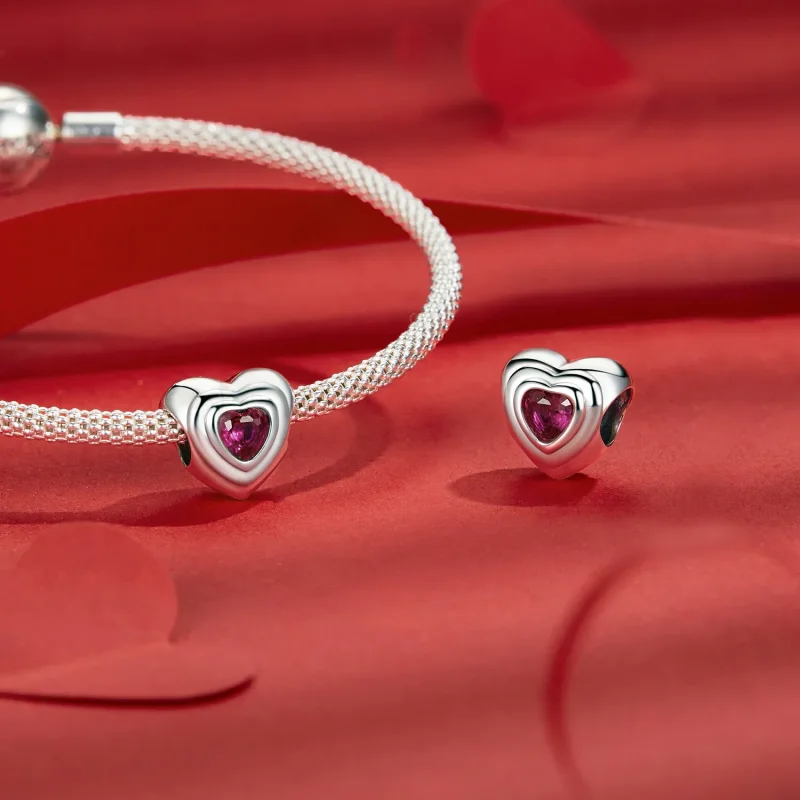 (immagine per) Ciondolo PANDORA Style Love Heart Classico Halo - SCC2776 - Visualizza 4