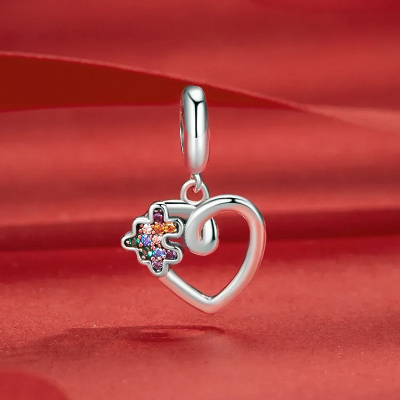 (immagine per) Ciondolo puzzle cuore stile PANDORA - SCC2774 - Visualizza 2