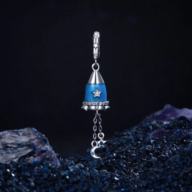 (immagine per) Ciondolo razzo stella lunare stile PANDORA - SCC2788 - Visualizza 2
