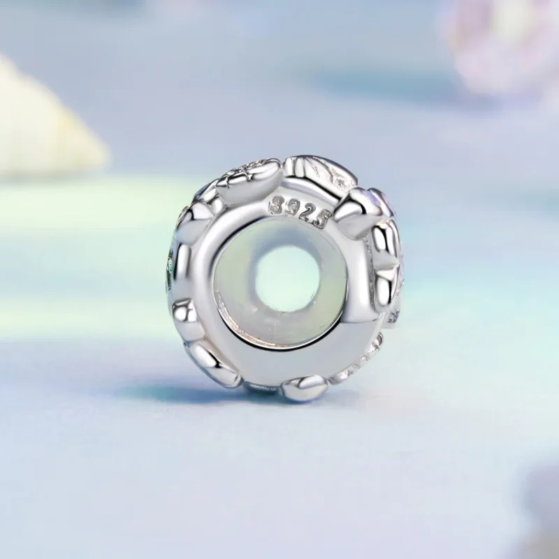 (immagine per) Ciondolo spaziatore in silicone blu oceano stile PANDORA - BSC1019 - Visualizza 3