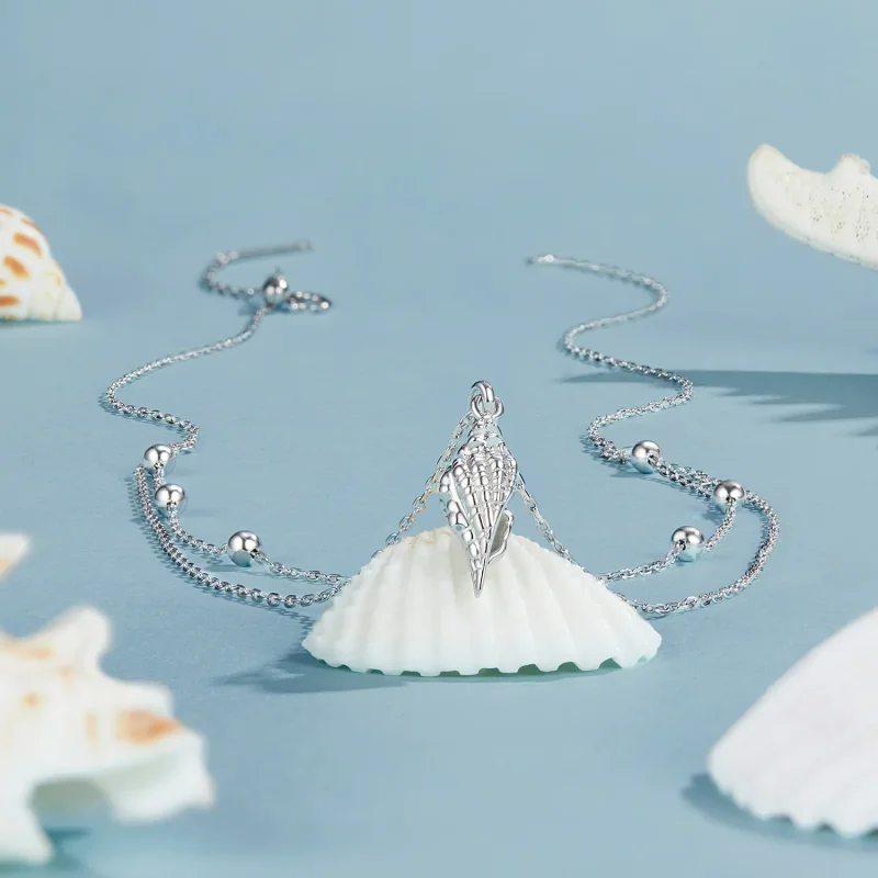 (immagine per) Collana con conchiglia stile PANDORA - BSN387 - Visualizza 3