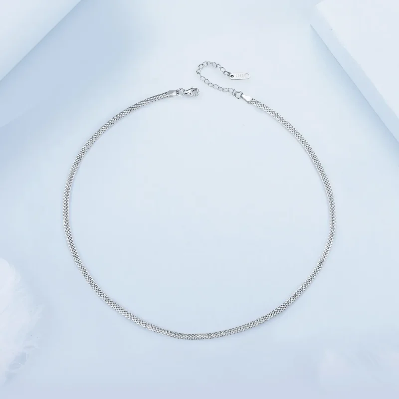 (immagine per) Collana intrecciata stile PANDORA - BSA009 - Visualizza 3