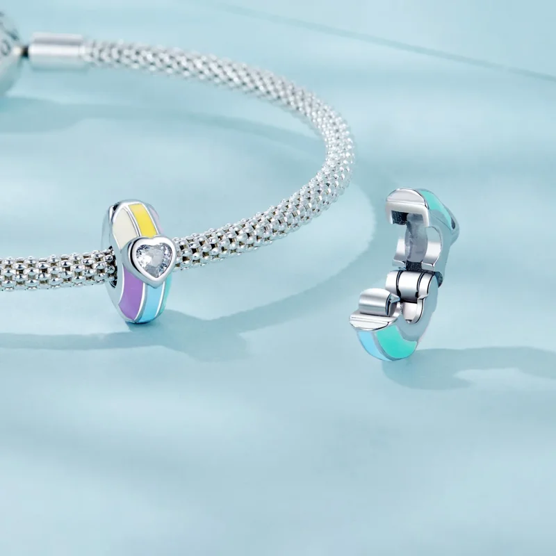 (immagine per) Fibbia di posizionamento arcobaleno stile PANDORA - SCC2782 - Visualizza 4