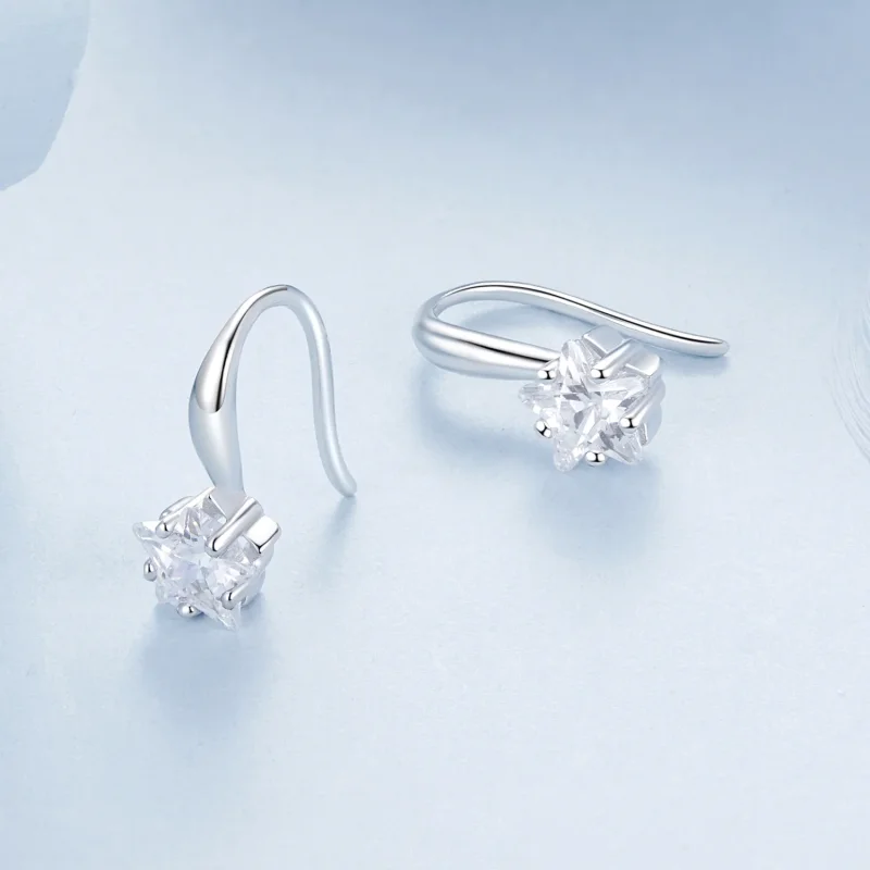 (immagine per) Ganci per orecchie a stella stile PANDORA - BSE1028 - Visualizza 3