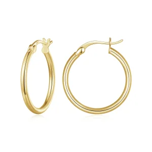 (immagine per) Orecchini a cerchio in argento semplice a cerchio grande stile Pandora - SCE1608-LB