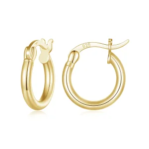 (immagine per) Orecchini a cerchio in argento semplice a cerchio piccolo stile Pandora - SCE1608-SB