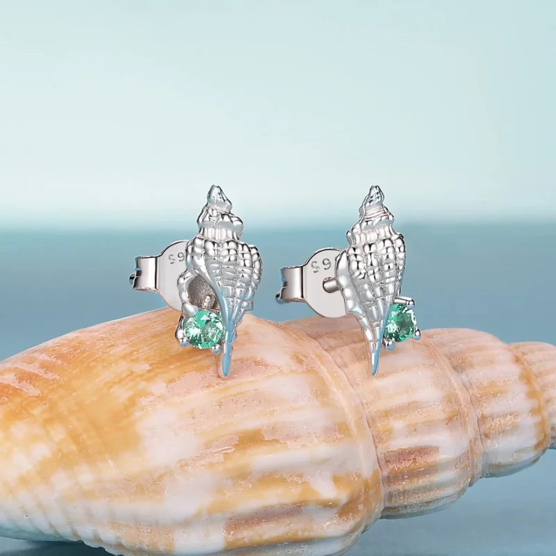 (immagine per) Orecchini a conchiglia stile PANDORA - BSE1010 - Visualizza 2