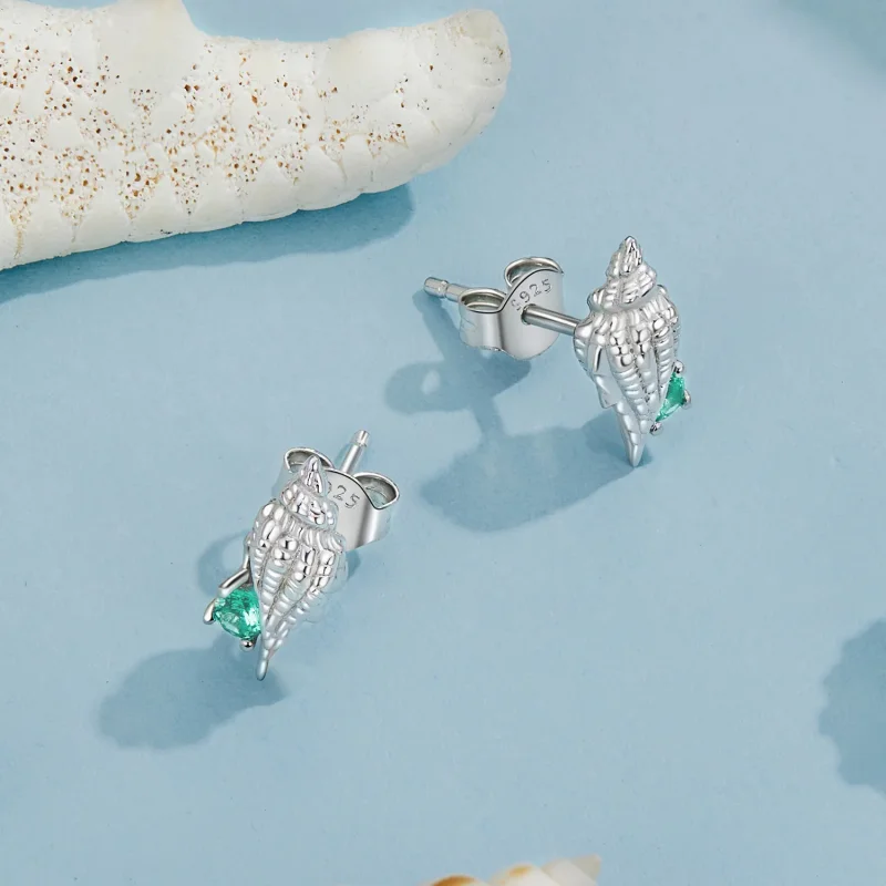 (immagine per) Orecchini a conchiglia stile PANDORA - BSE1010 - Visualizza 3