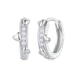 (immagine per) Orecchini a cuore rosa stile PANDORA - BSE1018