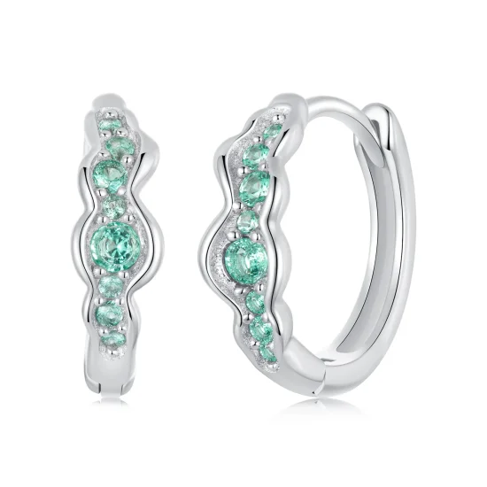 (immagine per) Orecchini a onda verde stile PANDORA - BSE1034