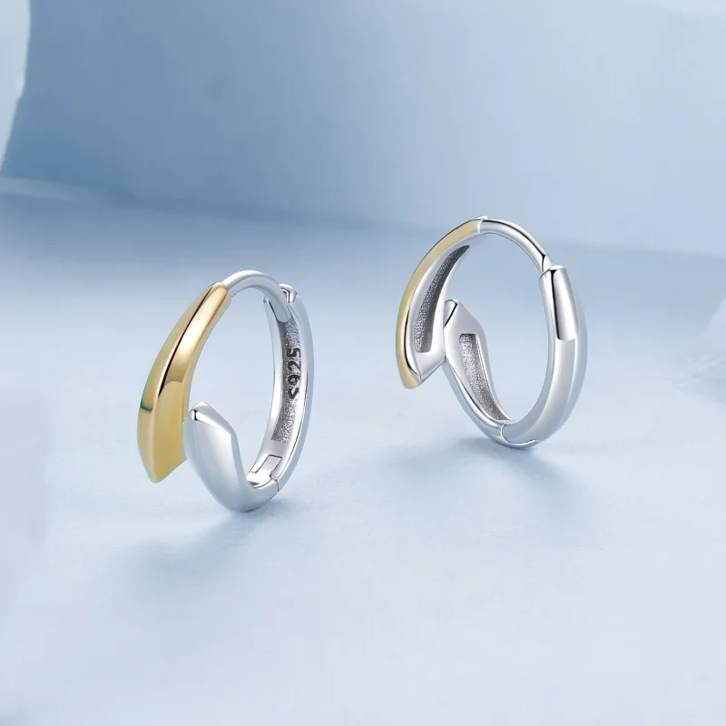 (immagine per) Orecchini bicolore stile PANDORA - BSE1021 - Visualizza 3