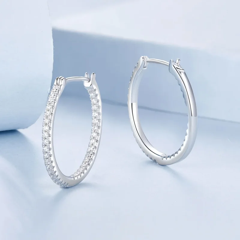 (immagine per) Orecchini brillanti stile PANDORA - BSE1023-L - Visualizza 3