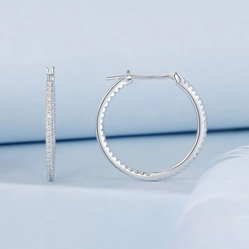 (immagine per) Orecchini brillanti stile PANDORA - BSE1023-M - Visualizza 2
