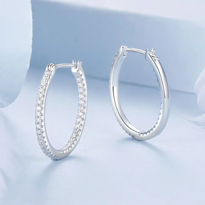 (immagine per) Orecchini brillanti stile PANDORA - BSE1023-M - Visualizza 3