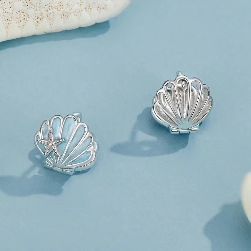 (immagine per) Orecchini con conchiglia stile PANDORA - BSE1011 - Visualizza 3