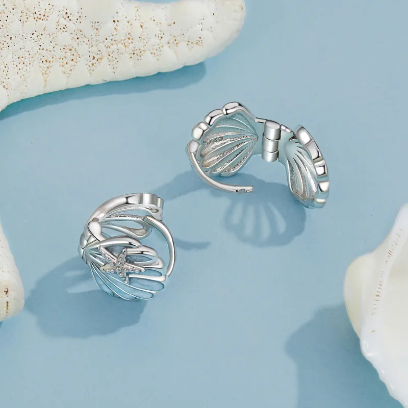 (immagine per) Orecchini con conchiglia stile PANDORA - BSE1011 - Visualizza 4