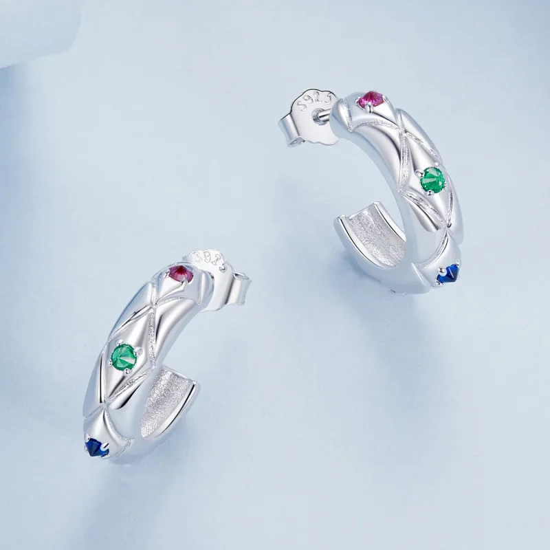 (immagine per) Orecchini con motivo diamante vintage stile PANDORA - BSE1032 - Visualizza 3