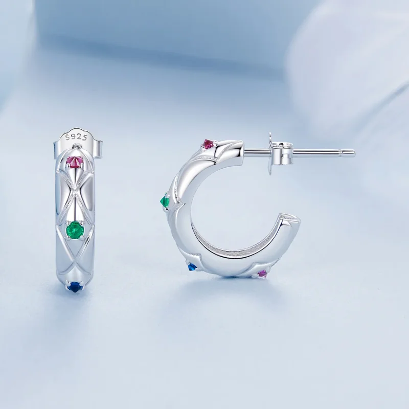 (immagine per) Orecchini con motivo diamante vintage stile PANDORA - BSE1032 - Visualizza 4