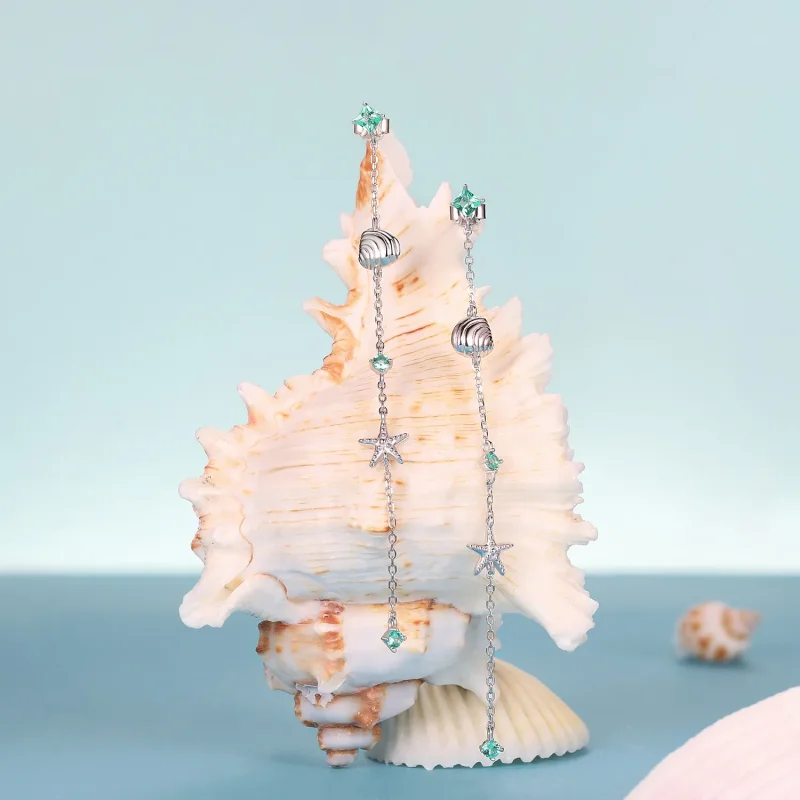 (immagine per) Orecchini oceano blu stile PANDORA - BSE1013 - Visualizza 2