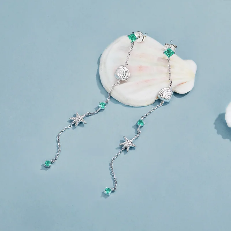 (immagine per) Orecchini oceano blu stile PANDORA - BSE1013 - Visualizza 3