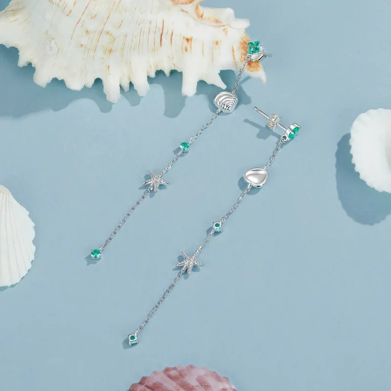 (immagine per) Orecchini oceano blu stile PANDORA - BSE1013 - Visualizza 4