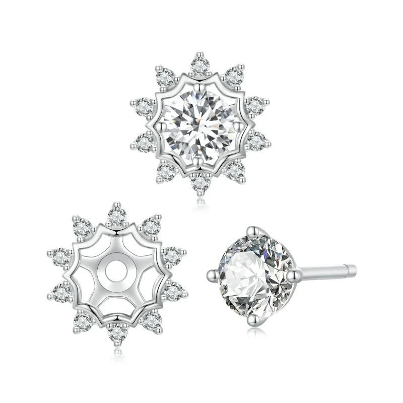(immagine per) Orecchini PANDORA Style Brilliant Beauty con moissanite da 0,5 ct (due certifica - Visualizza 2
