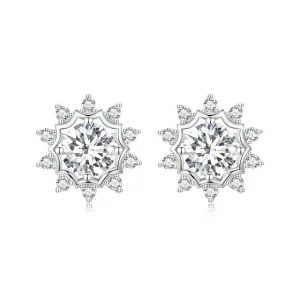(immagine per) Orecchini PANDORA Style Brilliant Beauty con moissanite da 0,5 ct (due certificati) - MSE048