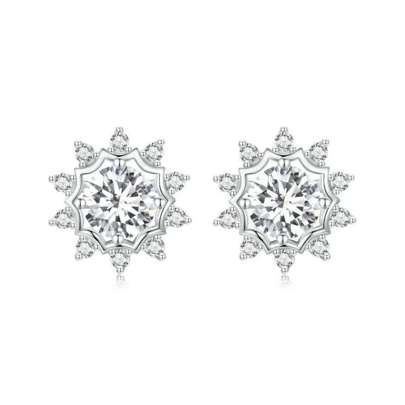 (immagine per) Orecchini PANDORA Style Brilliant Beauty con moissanite da 0,5 ct (due certificati) - MSE048