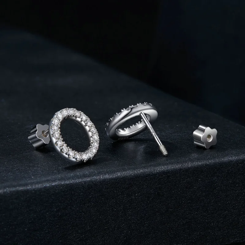 (immagine per) Orecchini PANDORA Style Notte Stellata con Moissanite da 0,013 ct (Due certifica - Visualizza 2