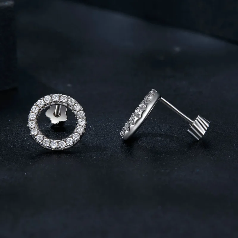 (immagine per) Orecchini PANDORA Style Notte Stellata con Moissanite da 0,013 ct (Due certifica - Visualizza 4