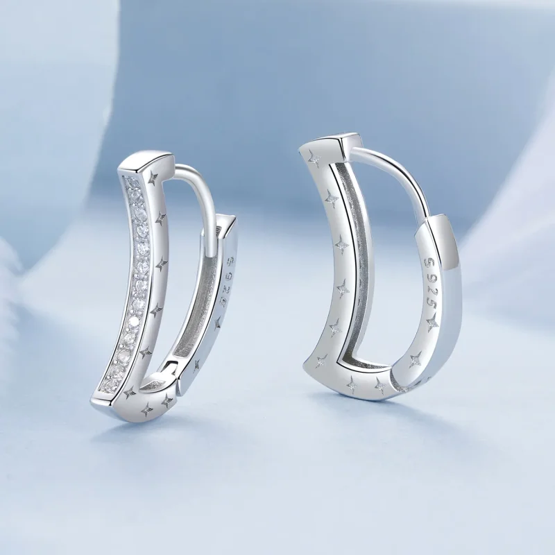 (immagine per) Orecchini stella e luna stile PANDORA - BSE1031 - Visualizza 3