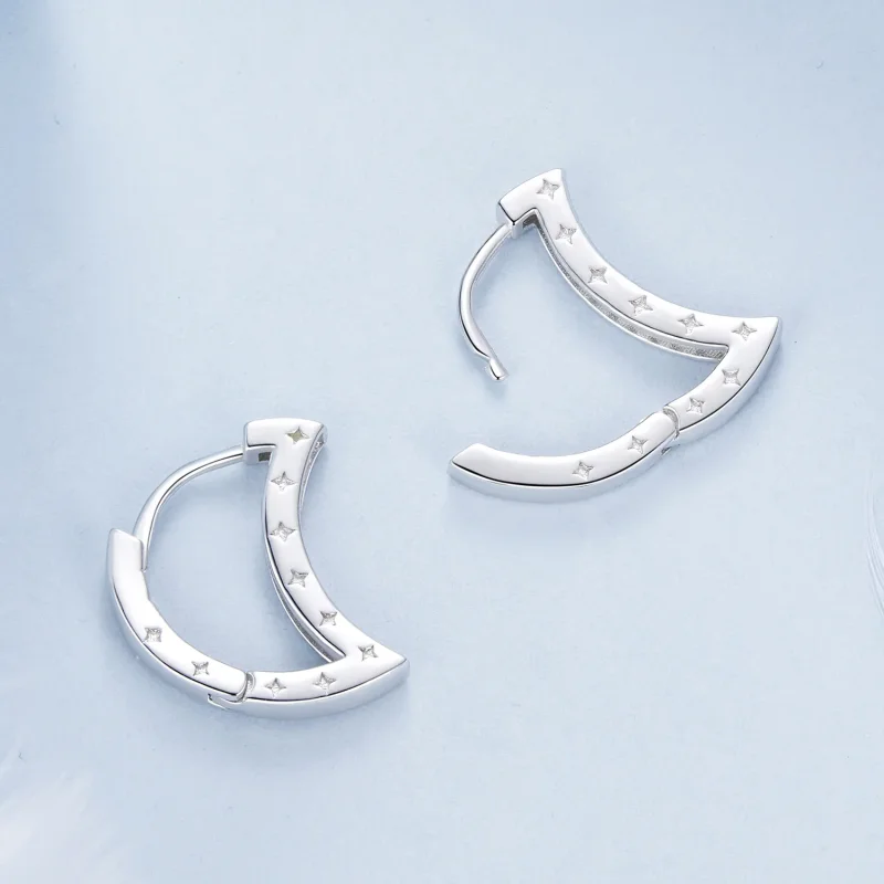 (immagine per) Orecchini stella e luna stile PANDORA - BSE1031 - Visualizza 4