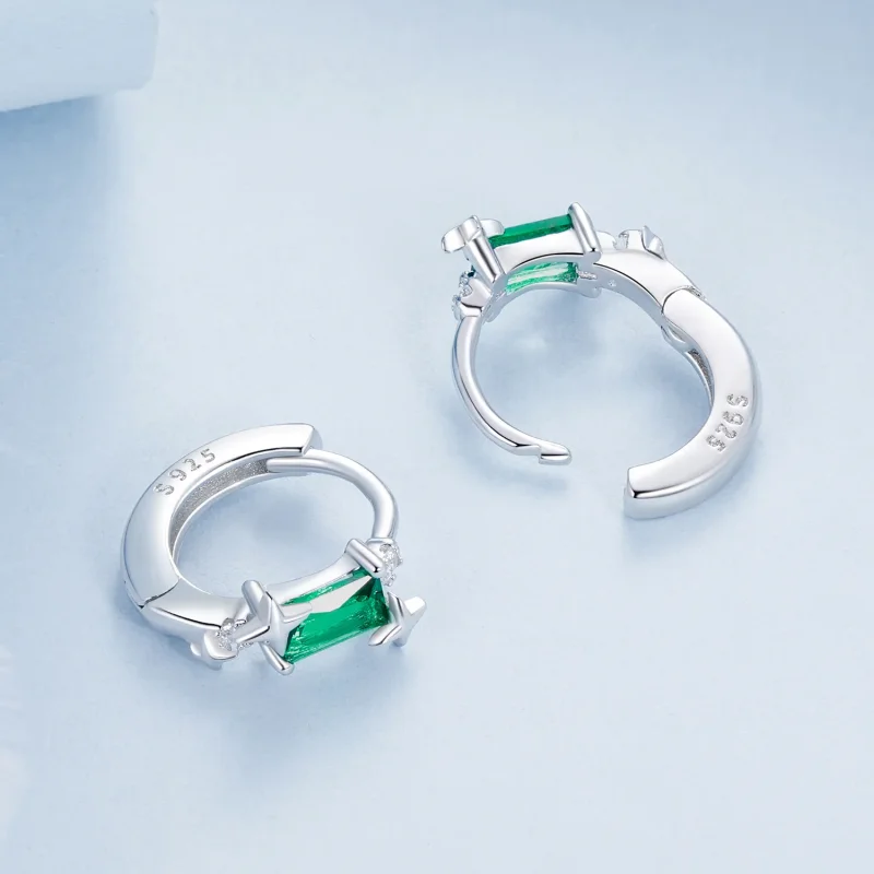 (immagine per) Orecchini stella smeraldo stile PANDORA - BSE1036 - Visualizza 4