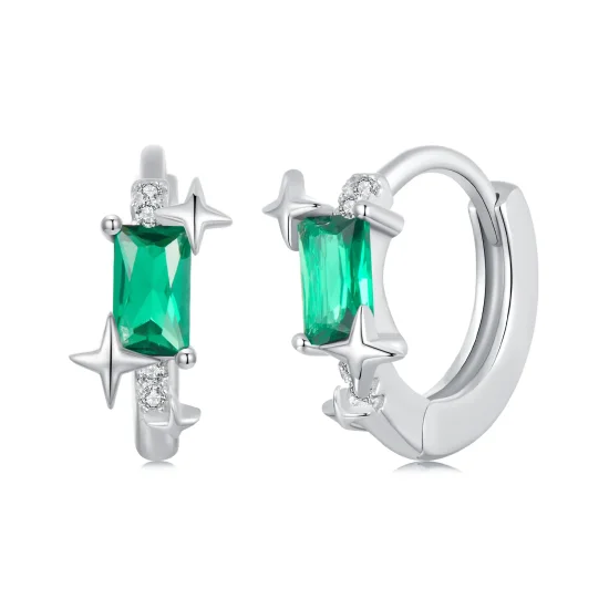 (immagine per) Orecchini stella smeraldo stile PANDORA - BSE1036