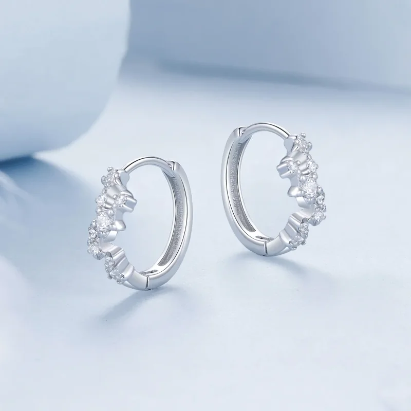 (immagine per) Orecchini stella stellata stile PANDORA - BSE1017 - Visualizza 3