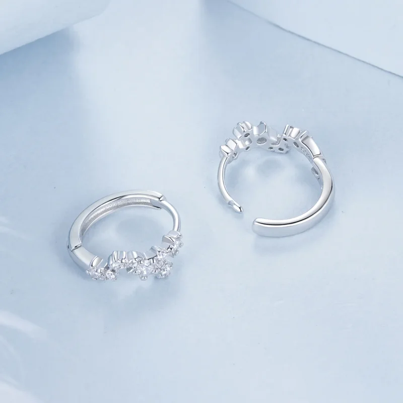 (immagine per) Orecchini stella stellata stile PANDORA - BSE1017 - Visualizza 4