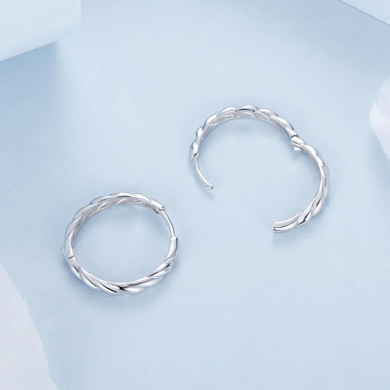 (immagine per) Orecchini twist metallici stile PANDORA - BSE1024-L - Visualizza 4