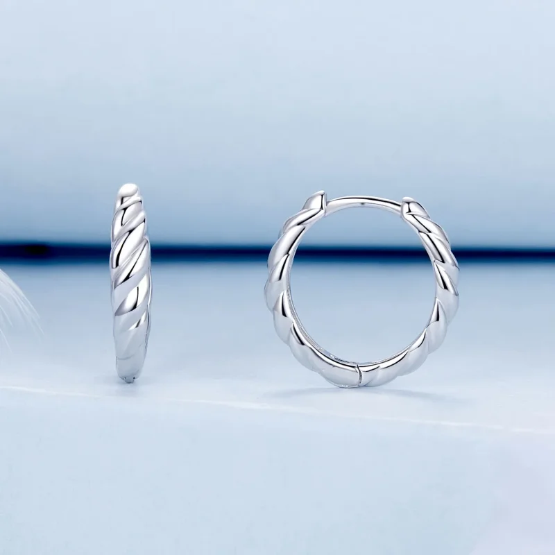 (immagine per) Orecchini twist metallici stile PANDORA - BSE1024-M - Visualizza 2