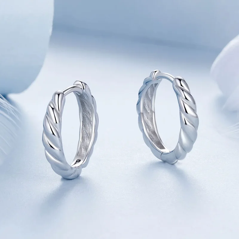 (immagine per) Orecchini twist metallici stile PANDORA - BSE1024-M - Visualizza 3