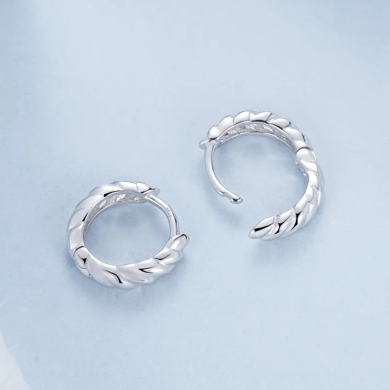 (immagine per) Orecchini twist metallici stile PANDORA - BSE1024-S - Visualizza 4