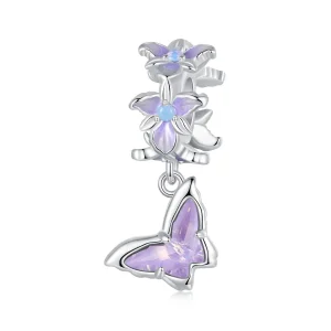 (immagine per) Pendente con iris farfalla stile PANDORA - BSC1033