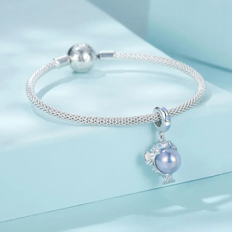 (immagine per) Pendente Puffer oceanico in stile PANDORA - SCC2798 - Visualizza 4